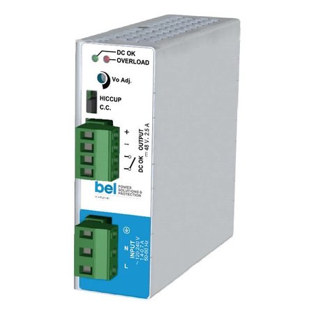 BEL POWER SOLUTIONS Power Supply, 90 to 264V AC, 24V DC, 120W, 5A LDC120-24P
